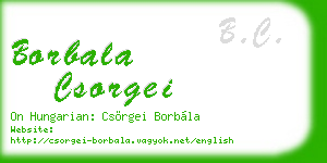 borbala csorgei business card