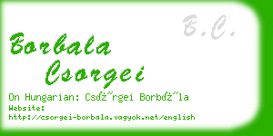 borbala csorgei business card